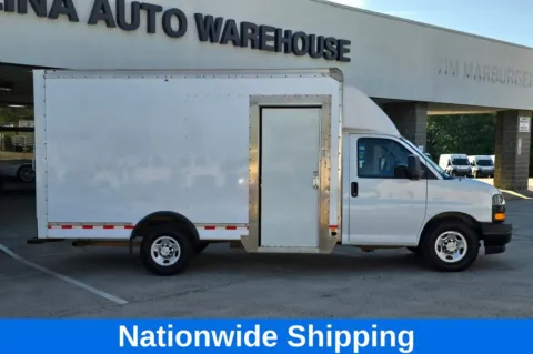 Another view of 2023 Chevrolet Express 3500 Work Van 14ft box truck SRW w/Roll-up Door &Shelves for sale in Concord, NC at Carolina Auto Warehouse