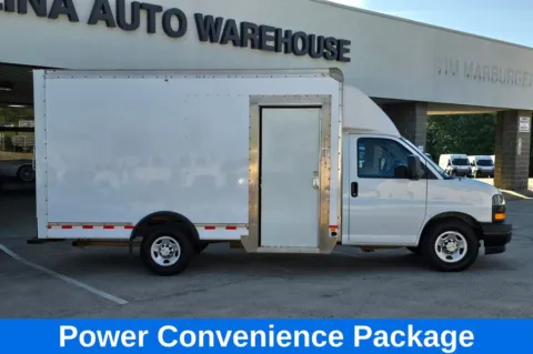 Another view of 2023 Chevrolet Express 3500 Work Van 14ft box truck SRW w/Roll-up Door &Shelves for sale in Concord, NC at Carolina Auto Warehouse