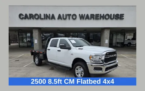 White 2024 Ram 2500 Tradesman 4x4 Crew Cab 8.5FT Flatbed W/6.7L Cummins Diesel for sale in Concord, NC
