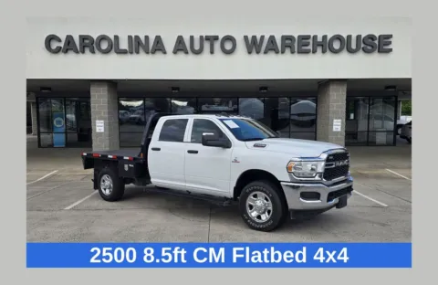 White 2024 Ram 2500 Tradesman 4x4 Crew Cab 8.5FT Flatbed W/6.7L Cummins Diesel for sale in Concord, NC