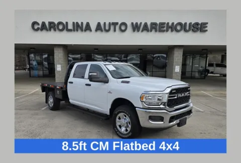 White 2024 Ram 2500 Tradesman 4x4 Crew Cab 8.5FT Flatbed W/6.7L Cummins Diesel for sale in Concord, NC