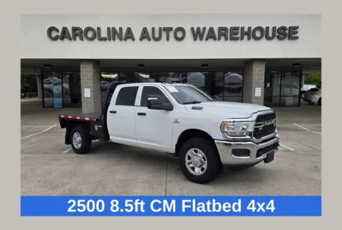 White 2024 Ram 2500 Tradesman 4x4 Crew Cab 8.5FT Flatbed W/6.7L Cummins Diesel for sale in Concord, NC