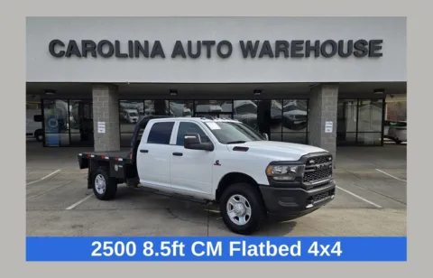 White 2023 Ram 2500 Tradesman 4x4 Crew Cab 8.5FT Flatbed W/6.7L Cummins for sale in Concord, NC