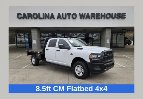 White 2023 Ram 2500 Tradesman 4x4 Crew Cab 8.5FT Flatbed W/6.7L Cummins Diesel for sale in Concord, NC