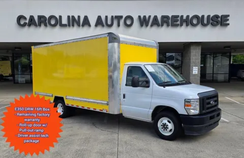 White 2024 Ford E-350SD  DRW 16ft Box W/Roll-Up Door and Pull- Out Ramp for sale in Concord, NC