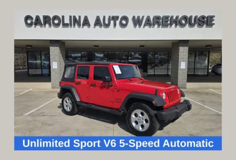 Red 2015 Jeep Wrangler Unlimited Sport for sale in Concord, NC