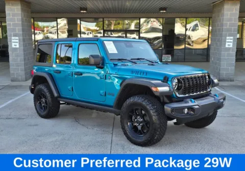 Photos of 2024 Jeep Wrangler Willys 4xe w/Adaptive Cruise Control w/Stop & Go for sale in Concord, NC at Carolina Auto Warehouse