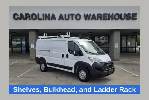 White 2023 Ram ProMaster 2500  136wb Low Roof w/Bulkhead & Shelves for sale in Concord, NC