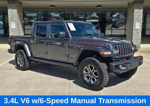 Photos of 2024 Jeep Gladiator Mojave X W/Green and Black Leather Seats for sale in Concord, NC at Carolina Auto Warehouse