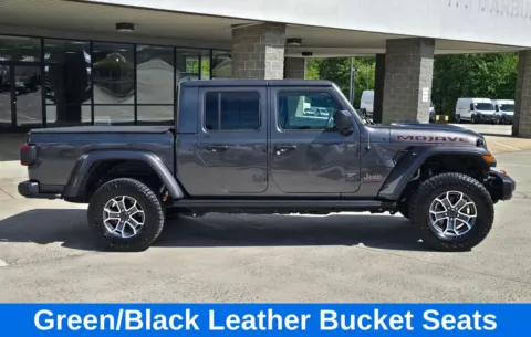 Another view of 2024 Jeep Gladiator Mojave X W/Green and Black Leather Seats for sale in Concord, NC at Carolina Auto Warehouse