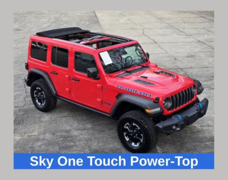 Red 2025 Jeep Wrangler Rubicon 4xe w/Sky One Touch Power Top for sale in Concord, NC