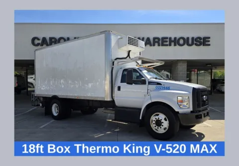 White 2022 Ford F-650SD  Thermo King V-520 Max 18ft Box w/Liftgate for sale in Concord, NC