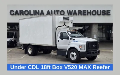 White 2022 Ford F-650SD  Thermo King V-520 Max 18ft Box w/Liftgate for sale in Concord, NC