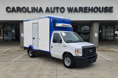 White 2023 Ford E-350SD  Cutaway 12.4ft Reefer Box Truck for sale in Concord, NC