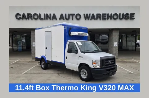 White 2023 Ford E-350SD  Cutaway 12.4ft Reefer Box Truck for sale in Concord, NC