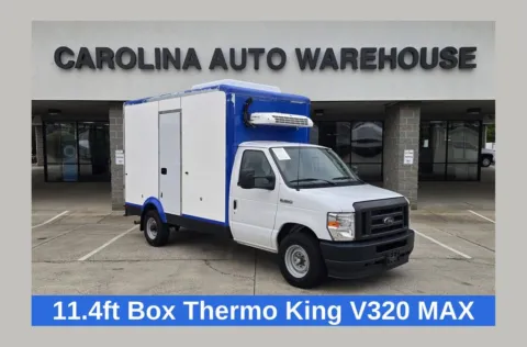 White 2023 Ford E-350SD  Cutaway 12.4ft Reefer Box Truck for sale in Concord, NC