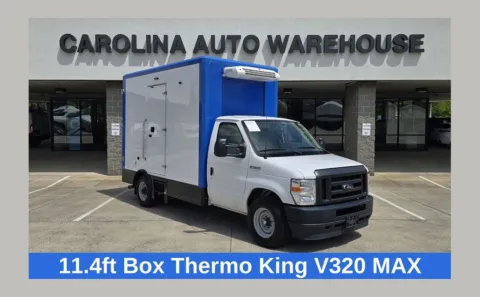 White 2023 Ford E-350SD  Cutaway 11.4ft Reefer Box Truck for sale in Concord, NC