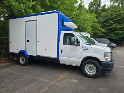 White 2023 Ford E-350SD  Cutaway 12.4ft Reefer Box Truck for sale in Concord, NC