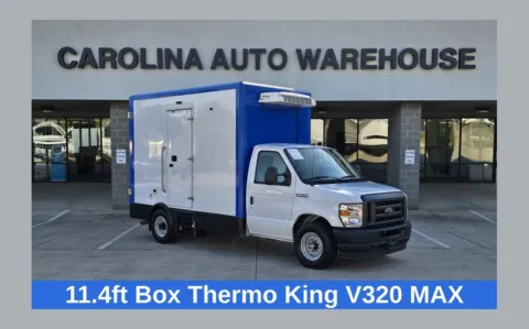 White 2023 Ford E-350SD  Cutaway 11.4ft Reefer Box Truck for sale in Concord, NC