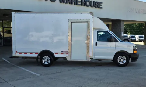 Another view of 2023 Chevrolet Express 3500 Work Van Cutaway 14ft w/Shelves and Roll-Up Door for sale in Concord, NC at Carolina Auto Warehouse