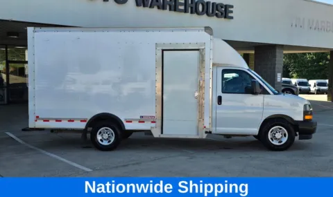Another view of 2023 Chevrolet Express 3500 Work Van Cutaway 14ft w/Shelves and Roll-Up Door for sale in Concord, NC at Carolina Auto Warehouse