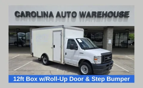 White 2022 Ford E-350SD  Cutaway 12ft Box w/Roll-Up Door for sale in Concord, NC