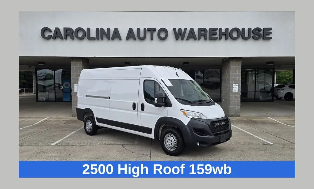 White 2024 Ram ProMaster 2500 High Roof Adaptive Cruise Control w/Stop & Go for sale in Concord, NC