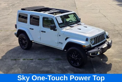 Photos of 2025 Jeep Wrangler Sahara 4xe w/Sky One Touch Power Top for sale in Concord, NC at Carolina Auto Warehouse