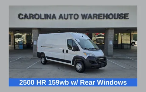 White 2023 Ram ProMaster 2500 High Roof 159wb w/Rear Windows for sale in Concord, NC