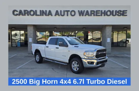 White 2023 Ram 2500 Big Horn Crew Cab Cummins 6.7L I6 Turbodiesel for sale in Concord, NC