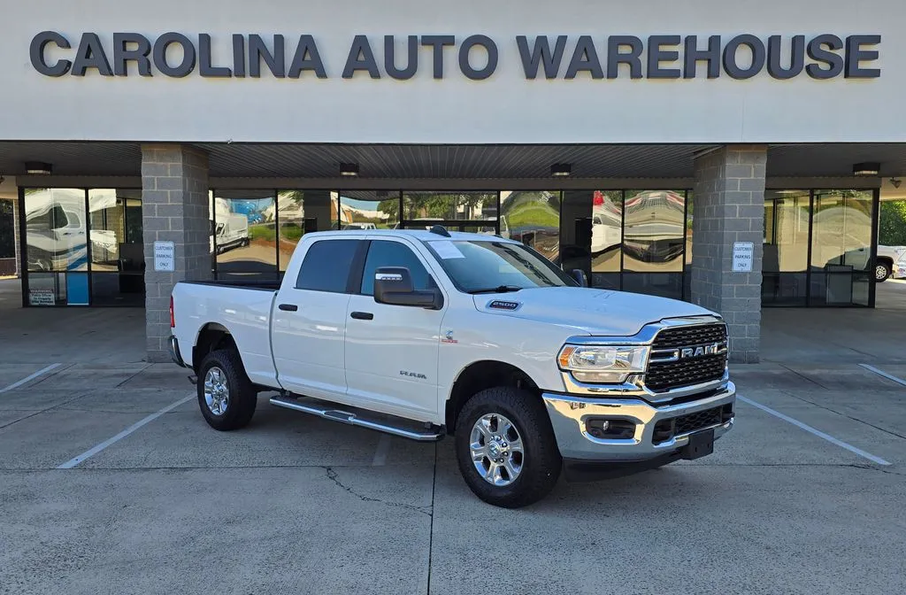 White 2023 Ram 2500 Big Horn Crew Cab Cummins 6.7L I6 Turbodiesel for sale in Concord, NC