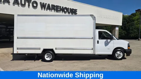 Another view of 2021 GMC Savana 3500 Work Van DRW 16ft Box w/Roll-up Door and Pull Out Ramp for sale in Concord, NC at Carolina Auto Warehouse