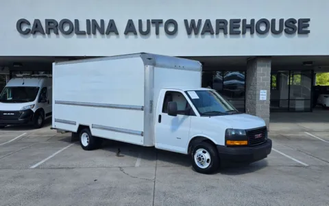 White 2021 GMC Savana 3500 Work Van DRW 16ft Box w/Roll-up Door and Pull Out Ramp for sale in Concord, NC