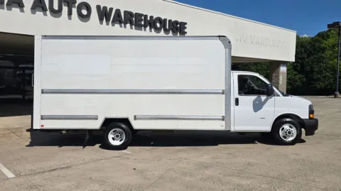 Another view of 2021 GMC Savana 3500 Work Van DRW 16ft Box w/Roll-up Door and Pull Out Ramp for sale in Concord, NC at Carolina Auto Warehouse
