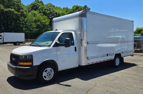 White 2021 GMC Savana 3500 Work Van DRW 16ft Box w/Roll-Up Door and Pull out Ramp for sale in Concord, NC