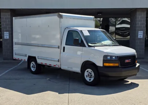 Photos of 2021 GMC Savana 3500 Work Van SRW 12ft Box w/Step-Up Bumper for sale in Concord, NC at Carolina Auto Warehouse
