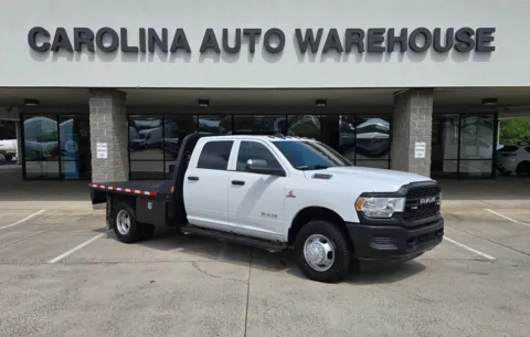 White 2021 Ram 3500 Tradesman 6.7l Turbo Diesel 9.5ft Flatbed for sale in Concord, NC