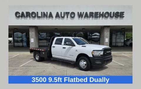 White 2021 Ram 3500 Tradesman 6.7l Turbo Diesel 9.5ft Flatbed for sale in Concord, NC