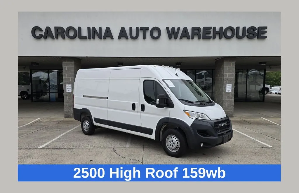 White 2025 Ram ProMaster 2500 High Roof w/Adaptive Cruise Control w/Stop & Go for sale in Concord, NC