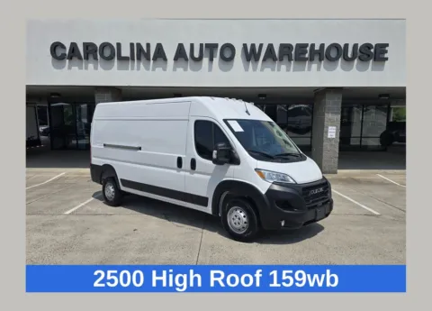 White 2025 Ram ProMaster 2500 High Roof 159wb w/Adaptive Cruise Control w/Stop & Go for sale in Concord, NC