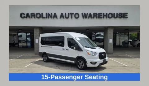 White 2022 Ford Transit-350 XLT Medium Roof 15-Passenger w/3.5L Eco-Boost V6 for sale in Concord, NC