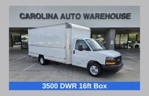 White 2021 GMC Savana 3500 Work Van 16ft Box w/Roll-up Door & Pull Out Ramp for sale in Concord, NC