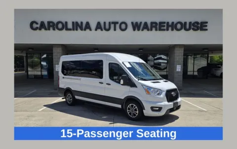 White 2022 Ford Transit-350 XLT Medium Roof 15-Passenger w/3.5L Eco-Boost V6 for sale in Concord, NC