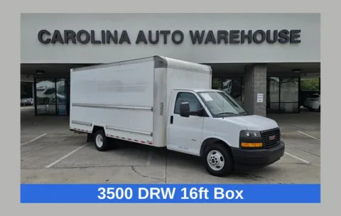 White 2021 GMC Savana 3500 Work Van 16ft Box w/Roll-Up Door for sale in Concord, NC