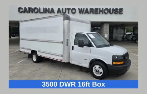White 2021 GMC Savana 3500 Work Van 16ft Box w/Roll-Up Door for sale in Concord, NC