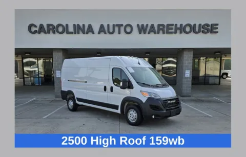 White 2024 Ram ProMaster 2500 High Roof 159wb w/Adaptive Cruise Control w/Stop & Go for sale in Concord, NC
