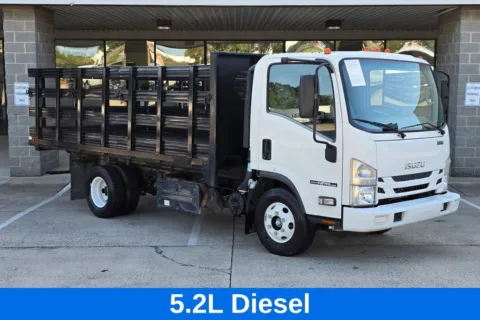 Photos of 2020 Isuzu NPR 14ft Flatbed w/Sides and 5.2L Diesel for sale in Concord, NC at Carolina Auto Warehouse