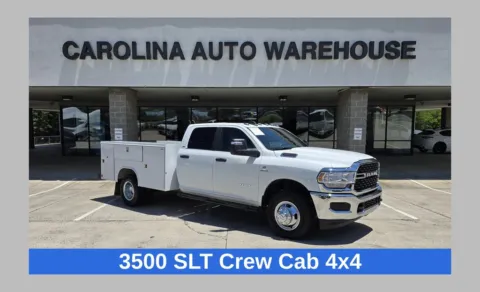 White 2024 Ram 3500 SLT Crew Cab 4x4 Diesel CM Service Body for sale in Concord, NC