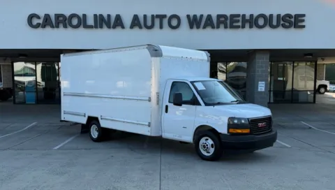 White 2021 GMC Savana 3500 Work Van 16ft Box w/Roll-up Door & Pull Out Ramp for sale in Concord, NC