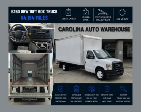 White 2023 Ford E-350SD E-350 SD Cutaway DRW 16ft Box w/Step-Up Bumper for sale in Concord, NC